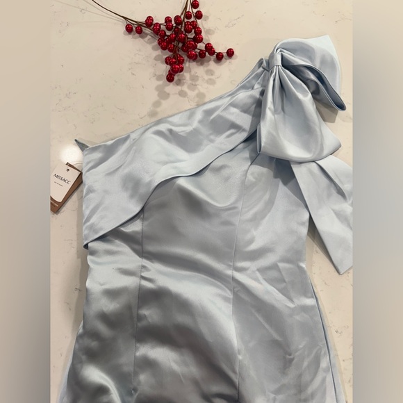 Missacc One-Shoulder Sky Blue Prom Dress - Picture 3 of 10